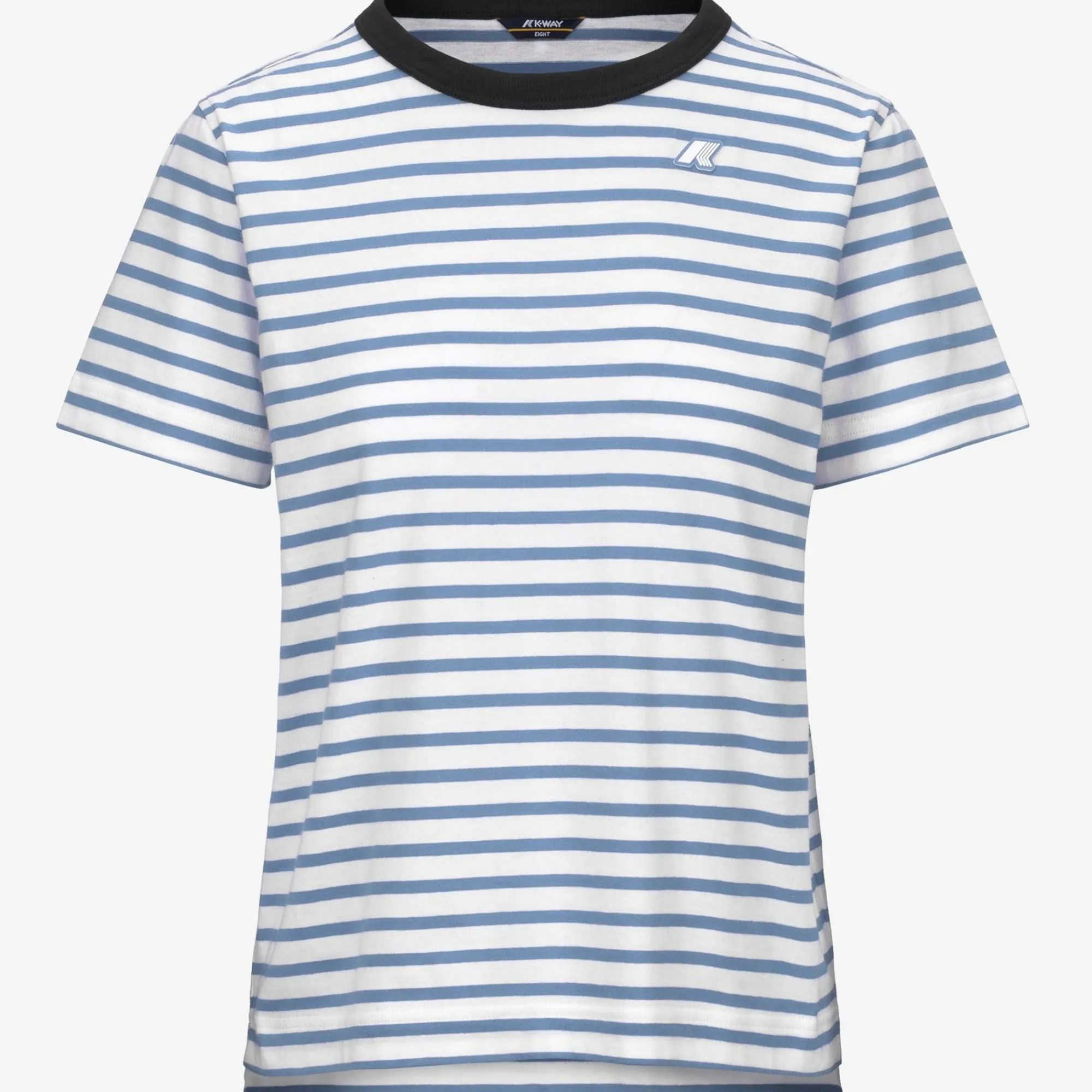 K-WAY Emeli Stripes - T-Shirtstop - T-Shirt - Woman - White-Blue A-Blue D Shop