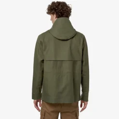 K-WAY Erhal Linen Blend 2L - Jackets - Mid - Man - Green Cypress-Silver Hot