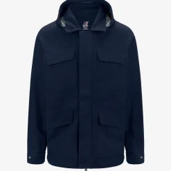 K-WAY Erhal Linen Blend 2L - Jackets - Mid - Man - Blue Depth-Silver Hot