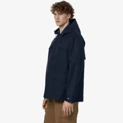 K-WAY Erhal Linen Blend 2L - Jackets - Mid - Man - Blue Depth-Silver Hot