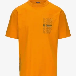 K-WAY Fantome Lettering - T-Shirtstop - T-Shirt - Man - Orange Md-Green Cypress Cheap