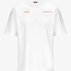K-WAY Fantome Lettering - Pocket - T-Shirtstop - T-Shirt - Man - White-Orange Md Sale