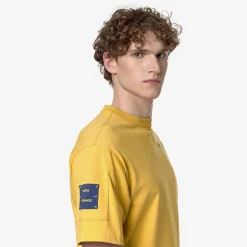 K-WAY Fantome Sleeve Pocket - T-Shirtstop - T-Shirt - Man - Yellow Mimosa-Blue Fiord Shop