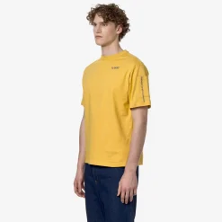 K-WAY Fantome Sleeve Pocket - T-Shirtstop - T-Shirt - Man - Yellow Mimosa-Blue Fiord Shop