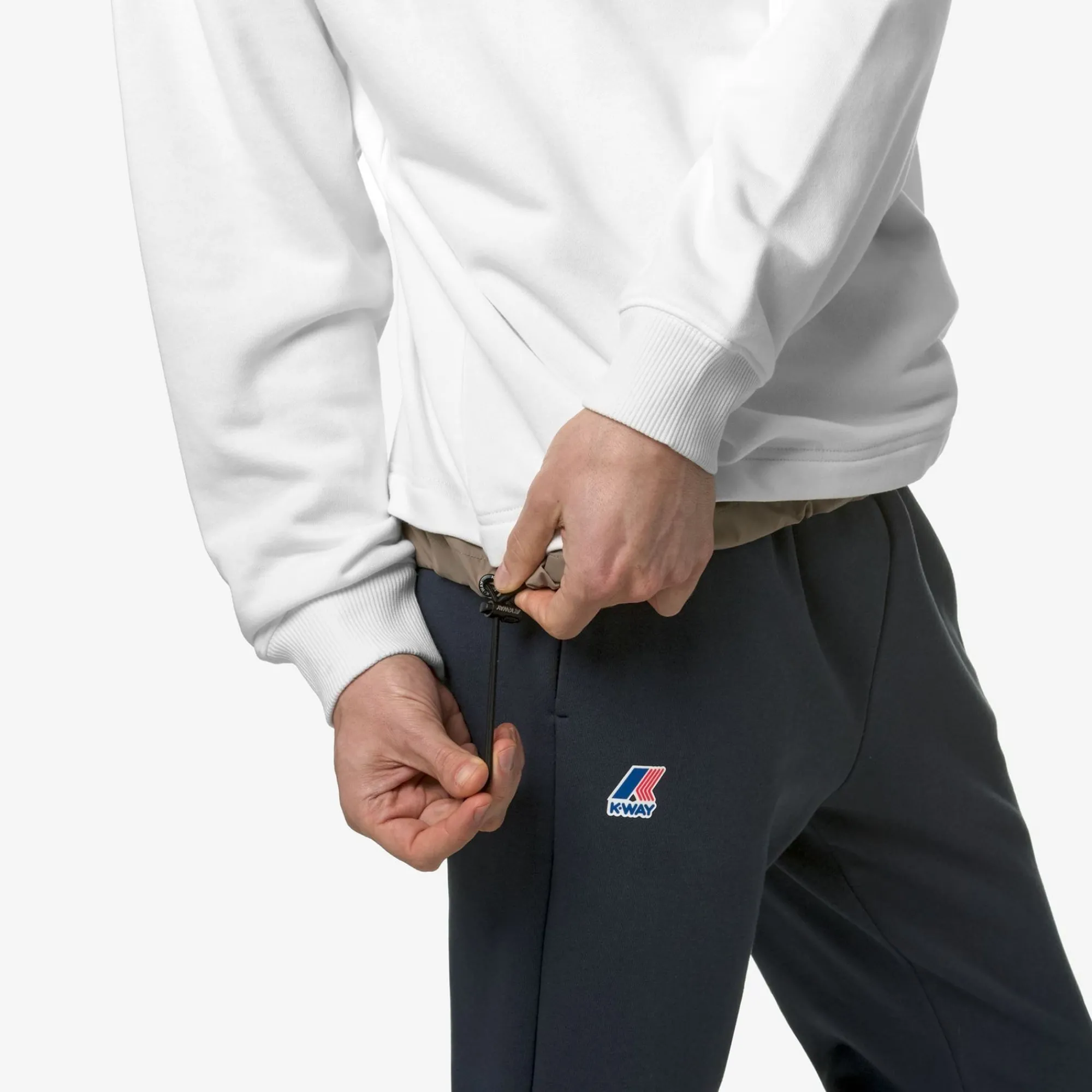 K-WAY Florentin Nylon Pc - Fleece - Jumper - Unisex - White-Beige Taupe Store