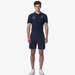 K-WAY Greges Orient Express Team Ac - Shorts - Cargo - Unisex - Blue Dress New