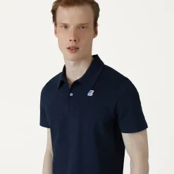 K-WAY Gregoire Tape - Polo Shirts - Polo - Man - Blue Depth Shop