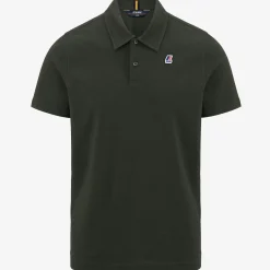 K-WAY Gregoire Tape - Polo Shirts - Polo - Man - Green Blackish Hot