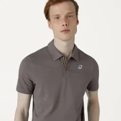 K-WAY Gregoire Tape - Polo Shirts - Polo - Man - Grey Smoke New