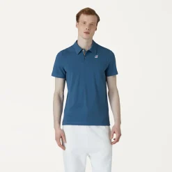 K-WAY Gregoire Tape - Polo Shirts - Polo - Man - Blue Deep Discount
