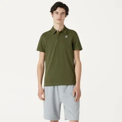 K-WAY Gregoire Tape - Polo Shirts - Polo - Man - Green Military Online