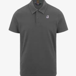 K-WAY Gregoire Tape - Polo Shirts - Polo - Man - Grey Smoked Hot