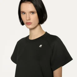 K-WAY Guendaline Light Spacer - T-Shirtstop - T-Shirt - Woman - Black Pure Outlet