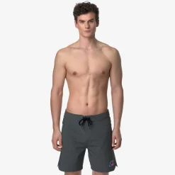 K-WAY Haxley Beach - Bathing Suits - Swimming Trunk - Man - Green Blackish Discount