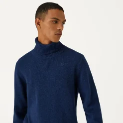 K-WAY Henry Lambswool - Knitwear - Pullover - Man - Blue Medieval Discount