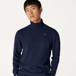 K-WAY Henry Lambswool - Knitwear - Pullover - Man - Blue Depth Hot