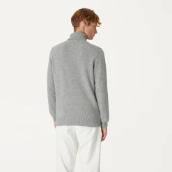 K-WAY Henry Lambswool - Knitwear - Pullover - Man - Grey Md Steel Sale