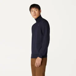 K-WAY Henry Merino - Knitwear - Pullover - Man - Blue Depth Online
