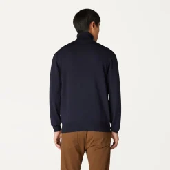 K-WAY Henry Merino - Knitwear - Pullover - Man - Blue Depth Online