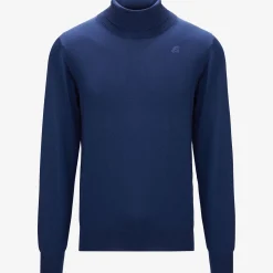 K-WAY Henry Merino - Knitwear - Pullover - Man - Blue Medieval Store