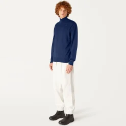 K-WAY Henry Merino - Knitwear - Pullover - Man - Blue Medieval Store