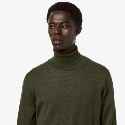 K-WAY Henry Merino - Knitwear - Pullover - Man - Green Blackish Cheap