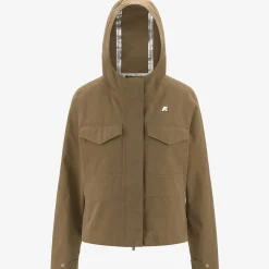 K-WAY Ivette Cotton Feel - Jackets - Mid - Woman - Brown Corda Cheap