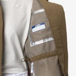 K-WAY Ivette Cotton Feel - Jackets - Mid - Woman - Brown Corda Cheap