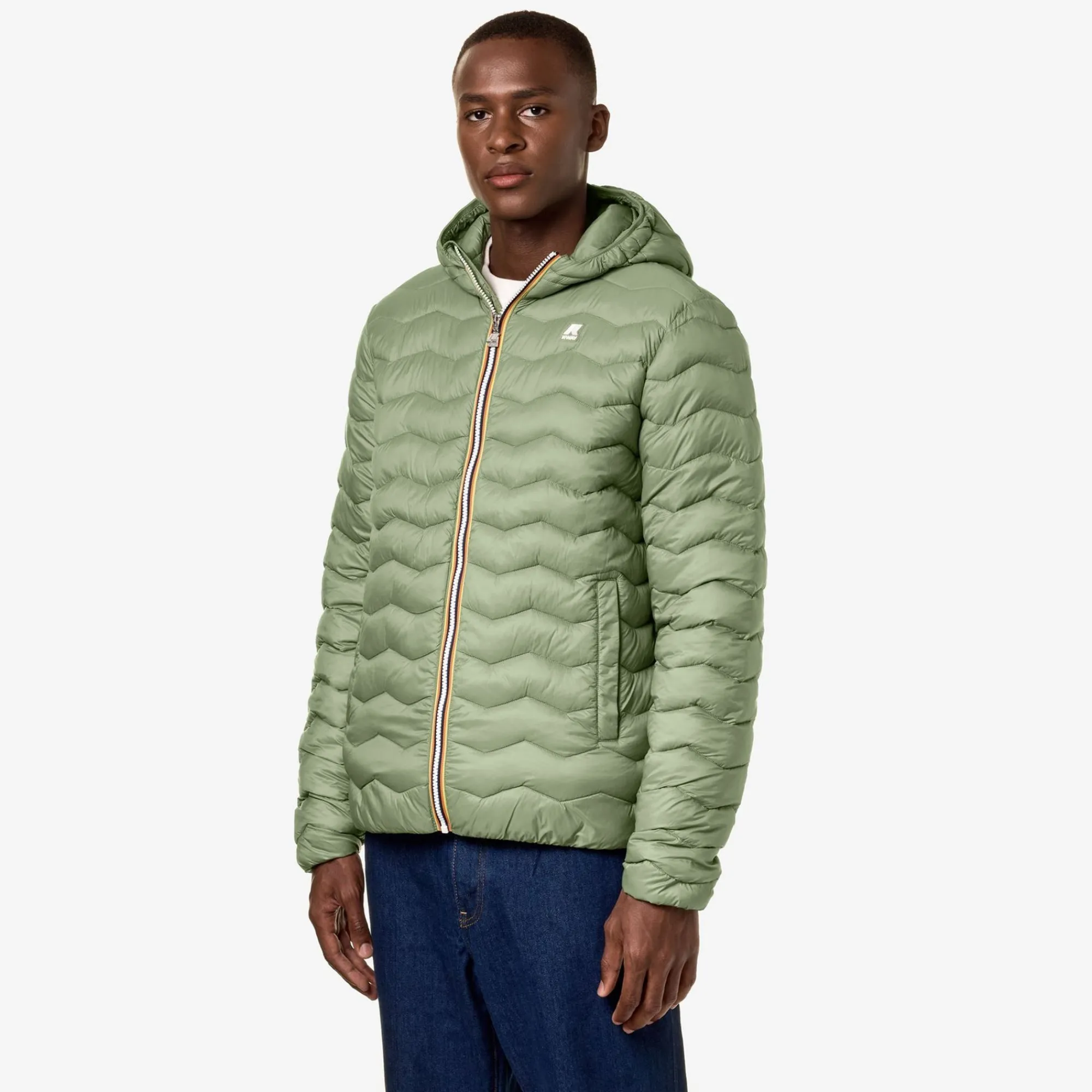 K-WAY Jack Quilted Warm - Jackets - Short - Man - Green Sage Store