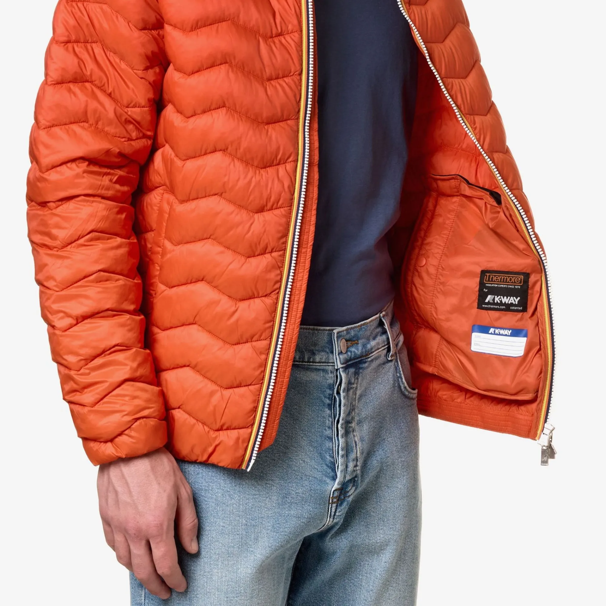 K-WAY Jack Quilted Warm - Jackets - Short - Man - Orange Pumpkin Shop
