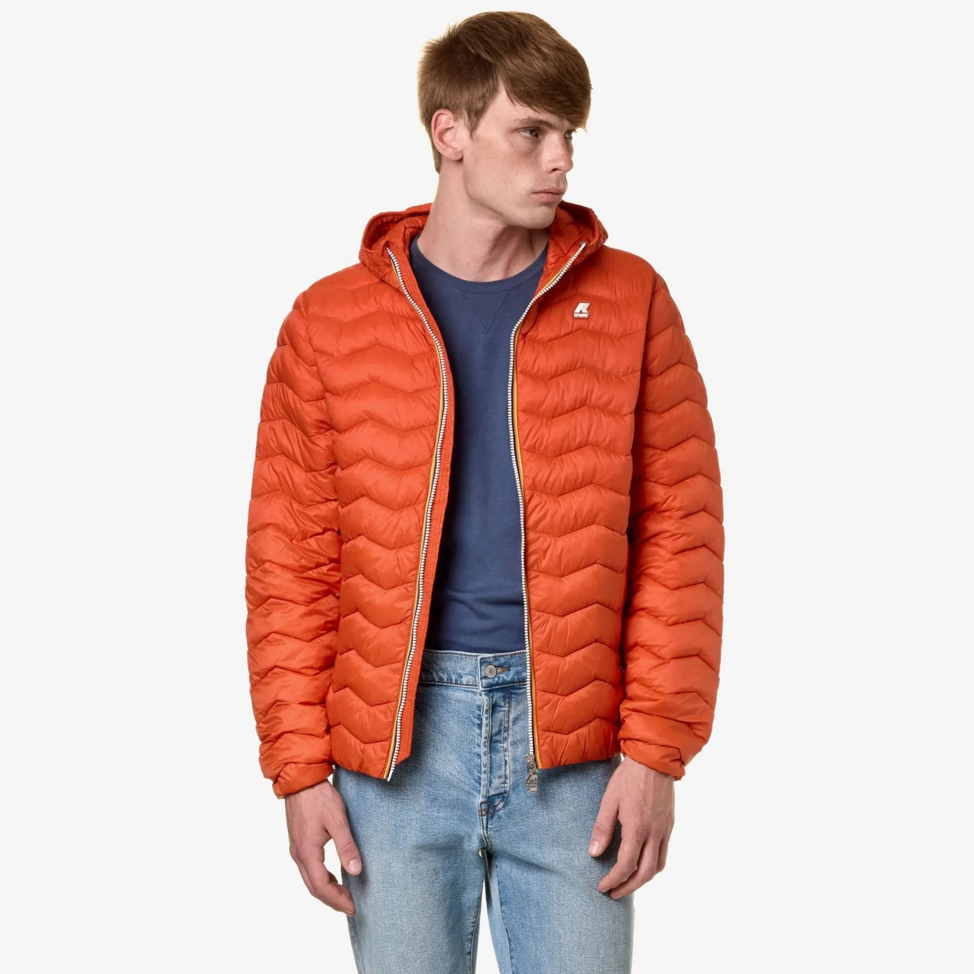 K-WAY Jack Quilted Warm - Jackets - Short - Man - Orange Pumpkin Shop
