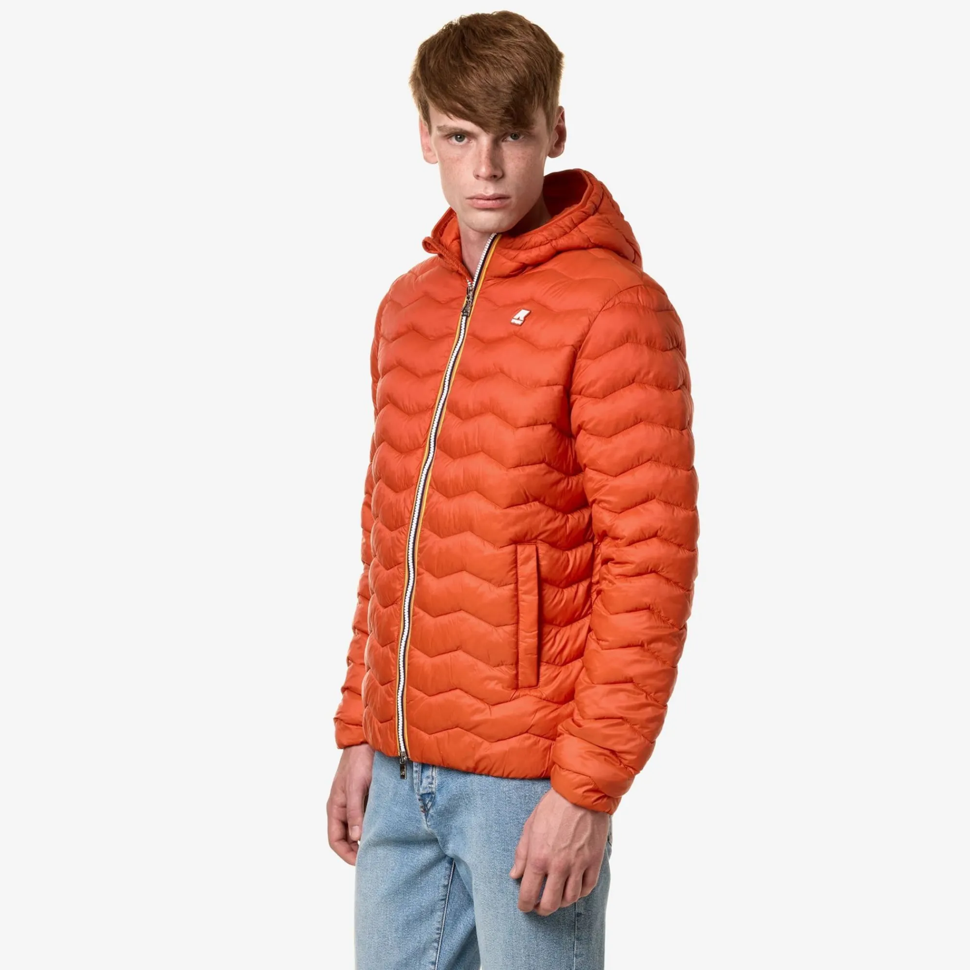K-WAY Jack Quilted Warm - Jackets - Short - Man - Orange Pumpkin Shop