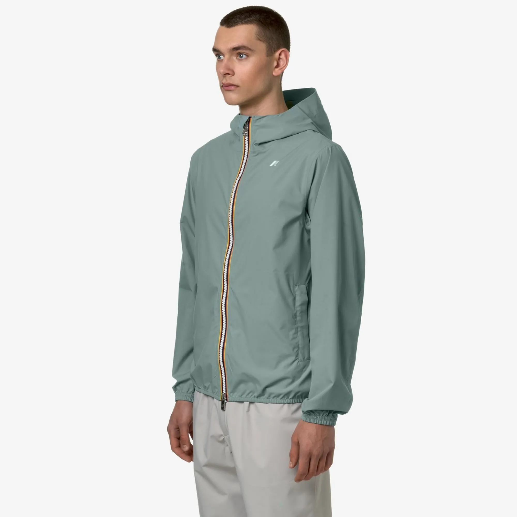 K-WAY Jack Stretch Dot - Jackets - Short - Man - Green Mold Discount