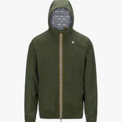 K-WAY Jack Stretch Dot - Jackets - Short - Man - Green Cypress Cheap