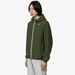 K-WAY Jack Stretch Dot - Jackets - Short - Man - Green Cypress Cheap