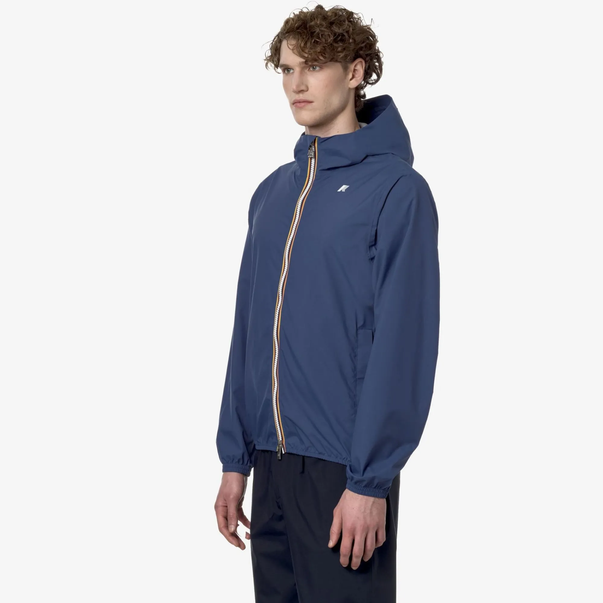 K-WAY Jack Stretch Dot - Jackets - Short - Man - Blue Fiord Cheap