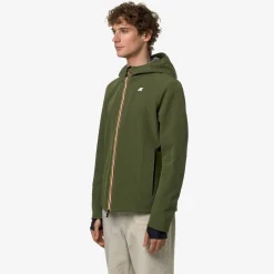 K-WAY Jacko Bonded Jersey - Jackets - Short - Man - Green Cypress Sale