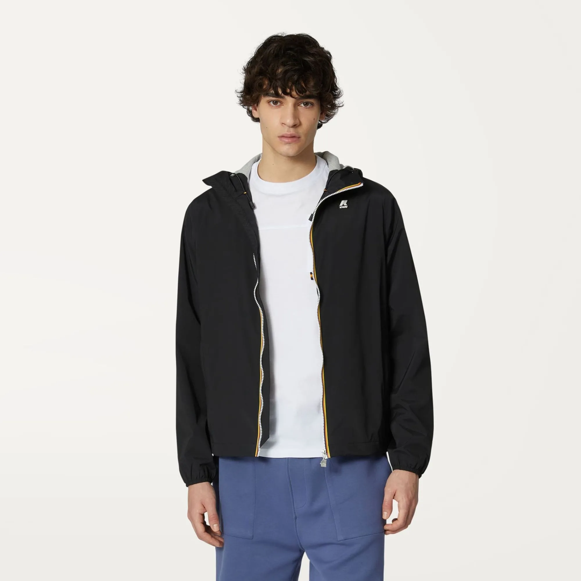 K-WAY Jackstretch Nylon Jersey - Jackets - Short - Man - Black Pure Best