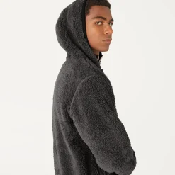 K-WAY Jacques Polar Reversible - Fleece - Jacket - Man - Black Pure-Grey Smoked Best