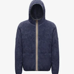 K-WAY Jacques Polar Reversible - Fleece - Jacket - Man - Green Blackish-Blue Depth Best