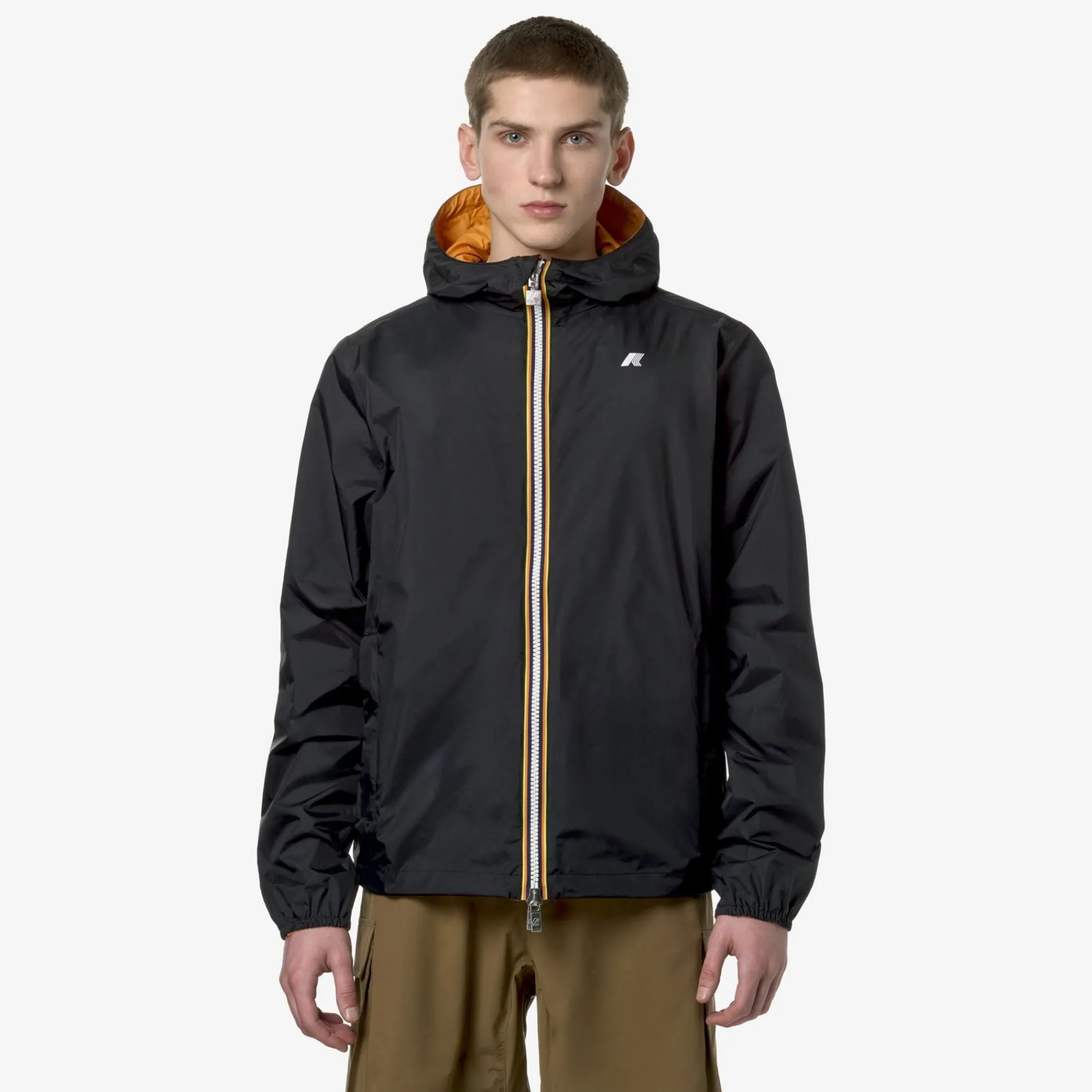 K-WAY Jake Plus.2 Reversible - Jackets - Short - Man - Black-Orange M Outlet