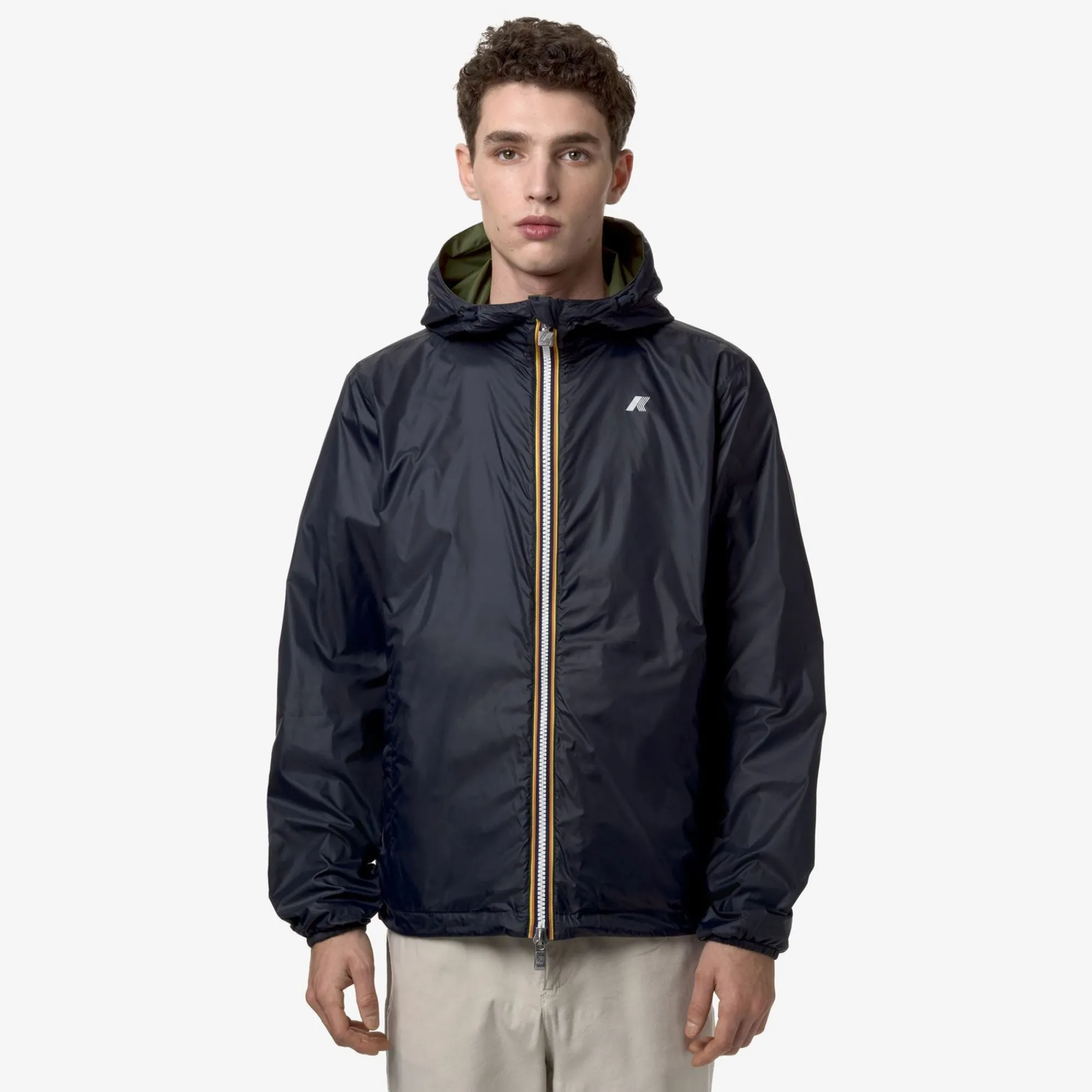 K-WAY Jake Plus.2 Reversible - Jackets - Short - Man - Green C-Blue D Hot