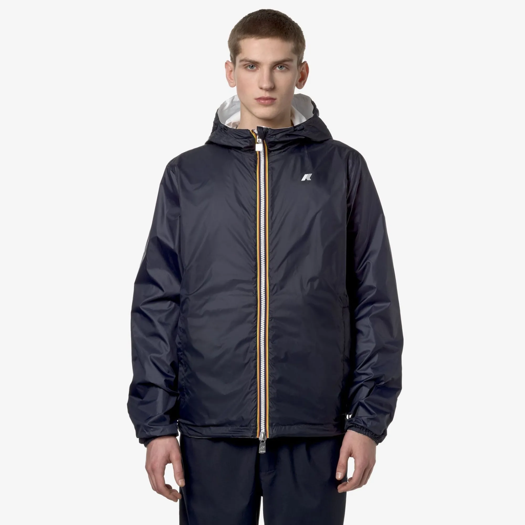 K-WAY Jake Plus.2 Reversible - Jackets - Short - Man - White-Blue Depth Best