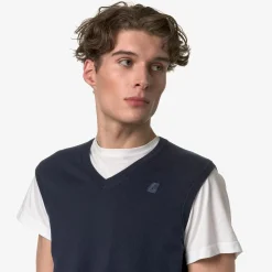 K-WAY Jean Cotton Ps - Knitwear - Vest - Man - Blue Depth New