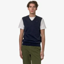 K-WAY Jean Cotton Ps - Knitwear - Vest - Man - Blue Depth New