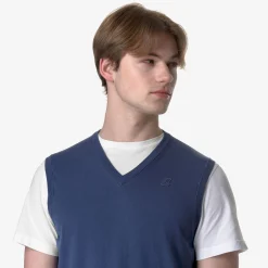 K-WAY Jean Cotton Ps - Knitwear - Vest - Man - Blue Indigo Online