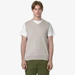 K-WAY Jean Cotton Ps - Knitwear - Vest - Man - Beige Lt Sale