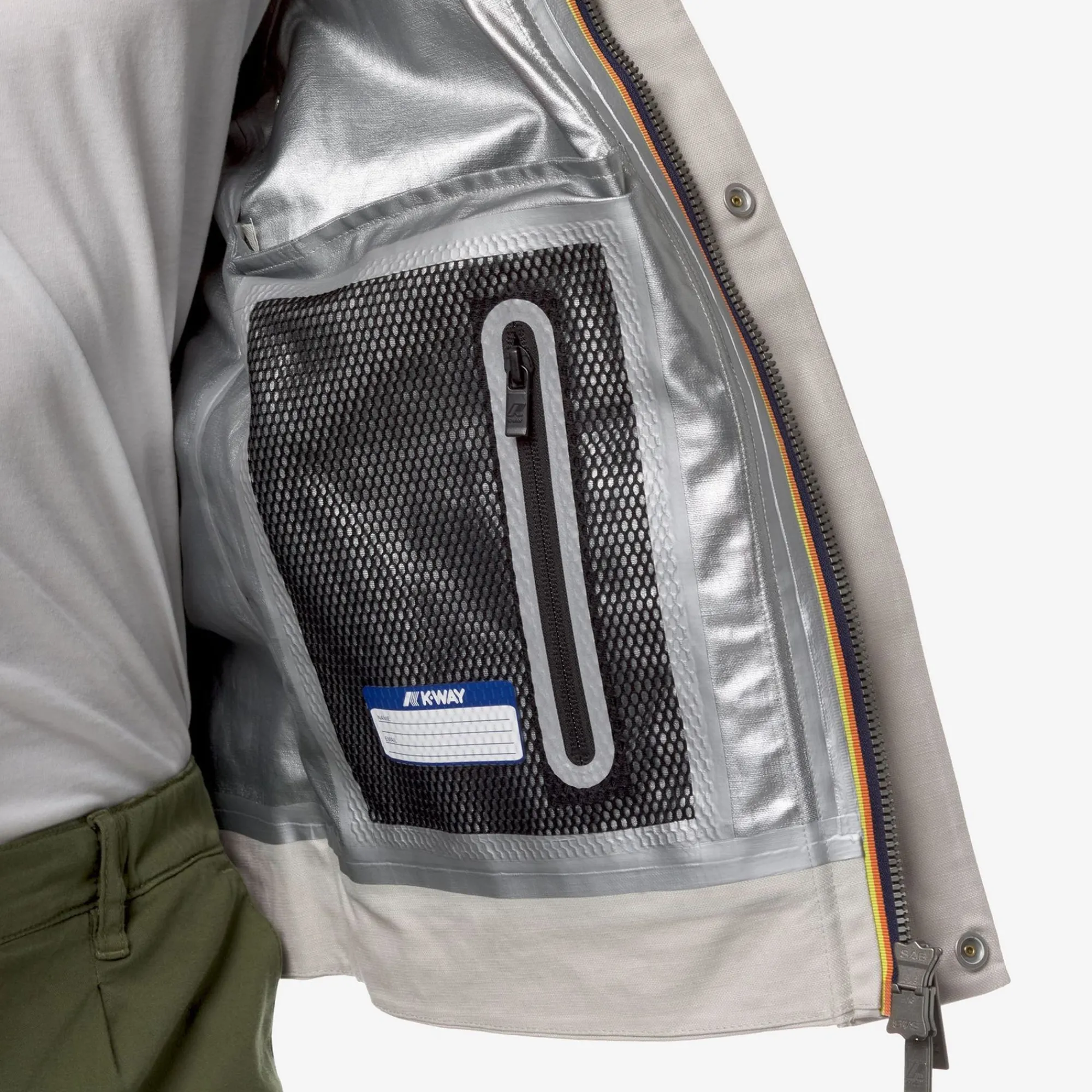 K-WAY Kaya Linen Blend 2L - Jackets - Short - Man - Beige Lt-Silver Sale