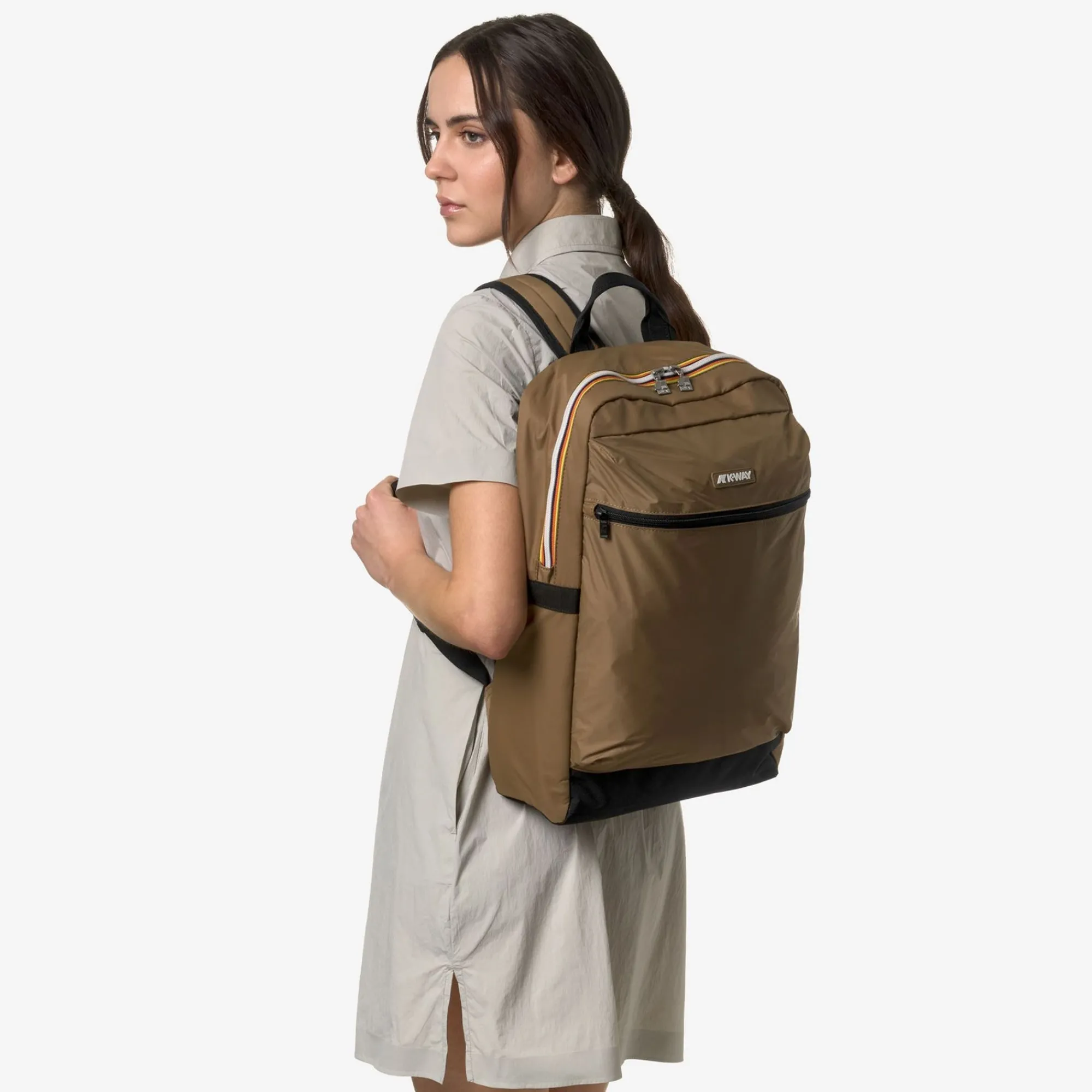 K-WAY Laon - Bags - Backpack - Unisex - Brown Corda Cheap