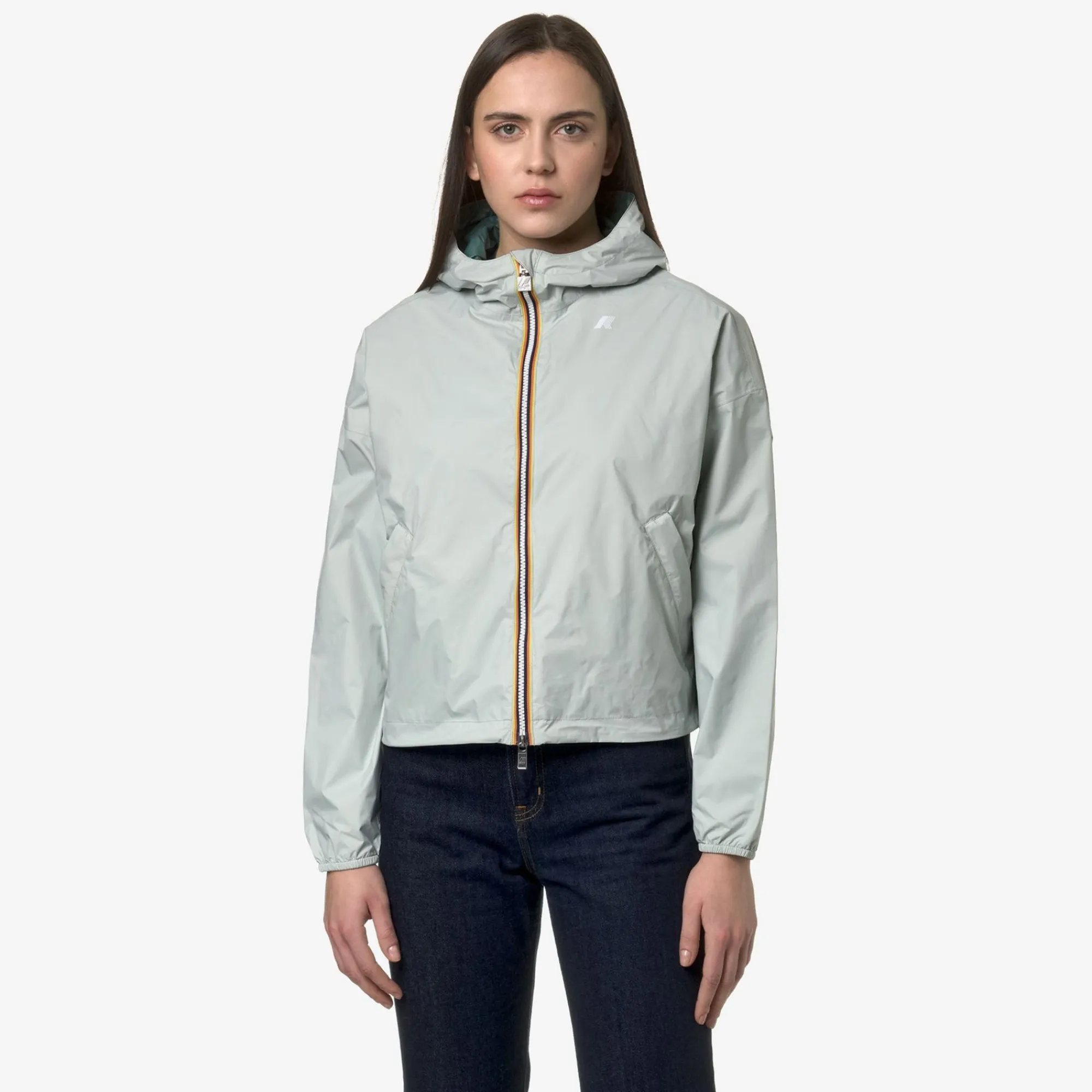 K-WAY Laurette Plus.2 Reversible - Jackets - Short - Woman - Grey S-Green P Sale